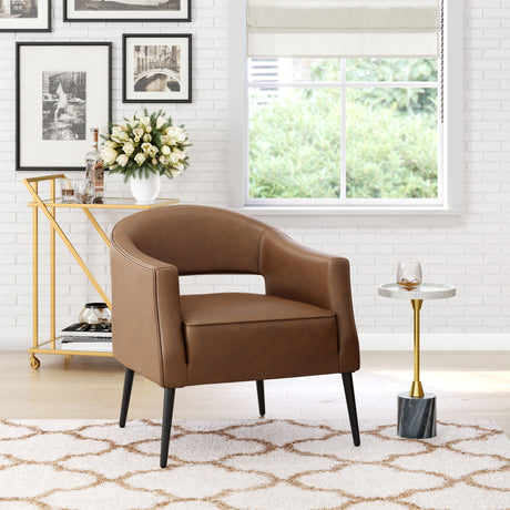 Berkeley Vintage Brown Accent Chair by Zuomod at Eve Furniture