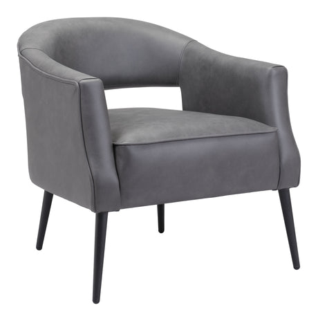 Berkeley Vintage Gray Accent Chair by Zuomod at Eve Furniture