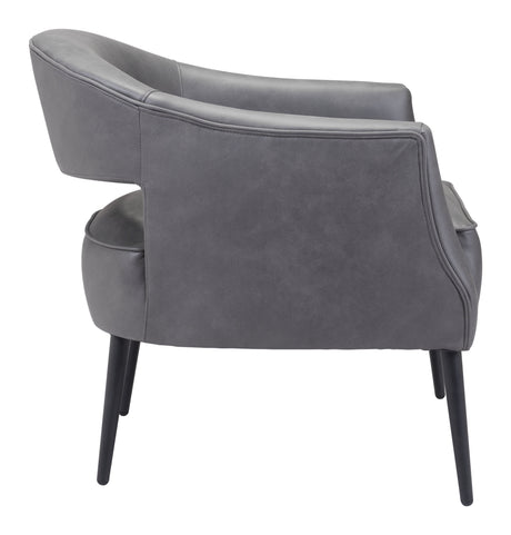 Berkeley Vintage Gray Accent Chair by Zuomod at Eve Furniture
