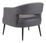 Berkeley Vintage Gray Accent Chair by Zuomod at Eve Furniture