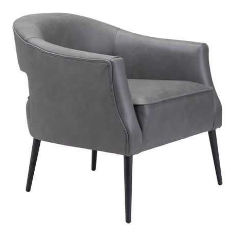 Berkeley Vintage Gray Accent Chair by Zuomod at Eve Furniture