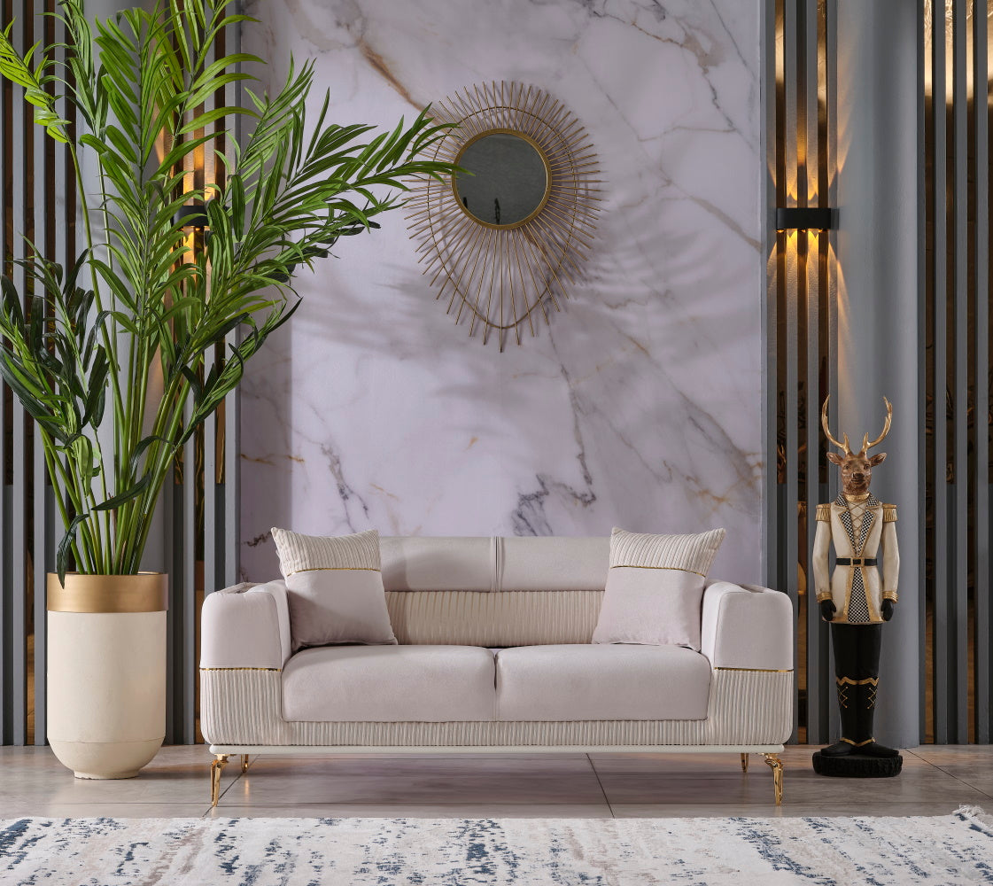 Berlin Beige 3-pieces (Sofa & Loveseat & Chair)Livingroom Set by Furnia at Eve Furniture