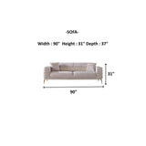 Berlin Beige 3-pieces (Sofa & Loveseat & Chair)Livingroom Set by Furnia at Eve Furniture
