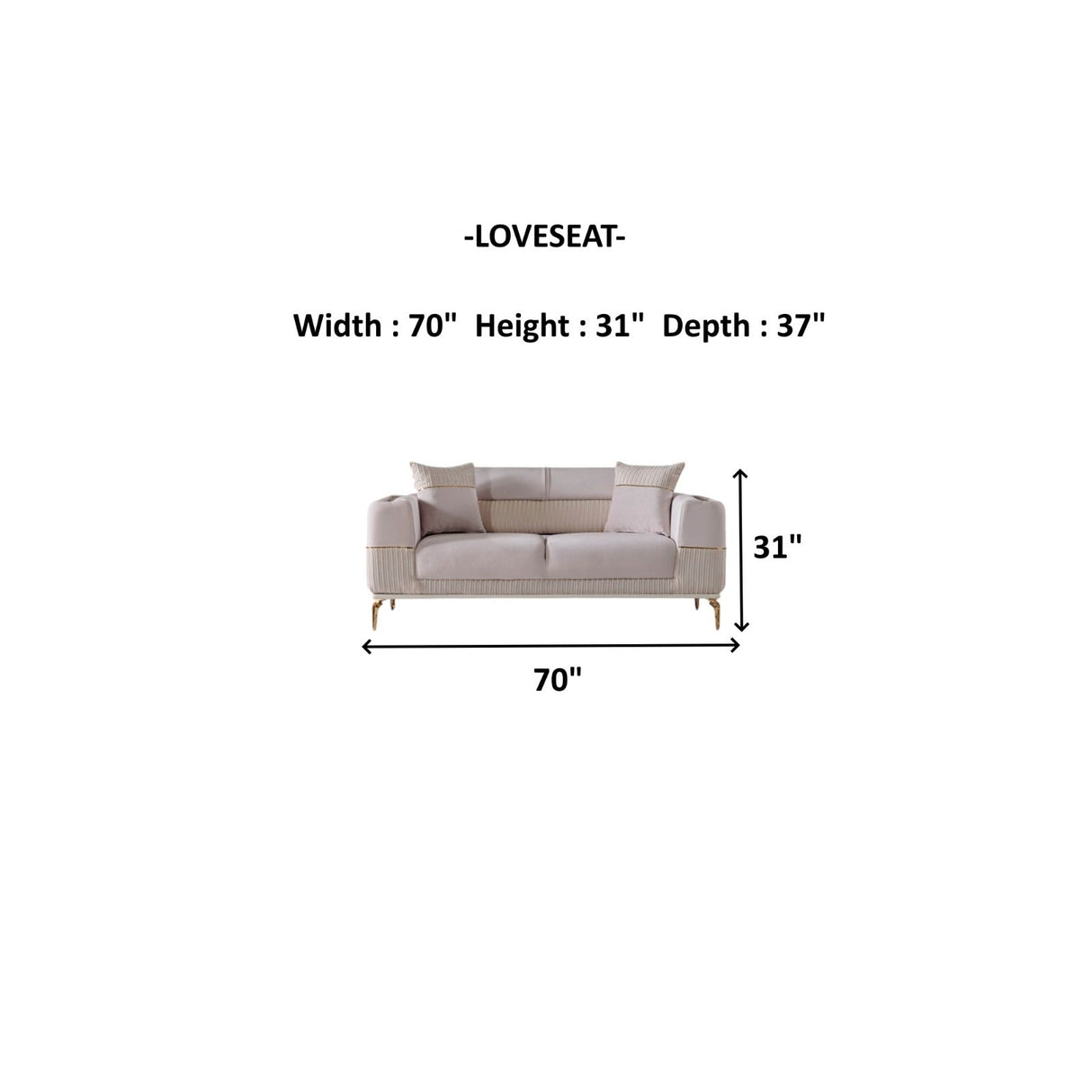 Berlin Beige 3-pieces (Sofa & Loveseat & Chair)Livingroom Set by Furnia at Eve Furniture