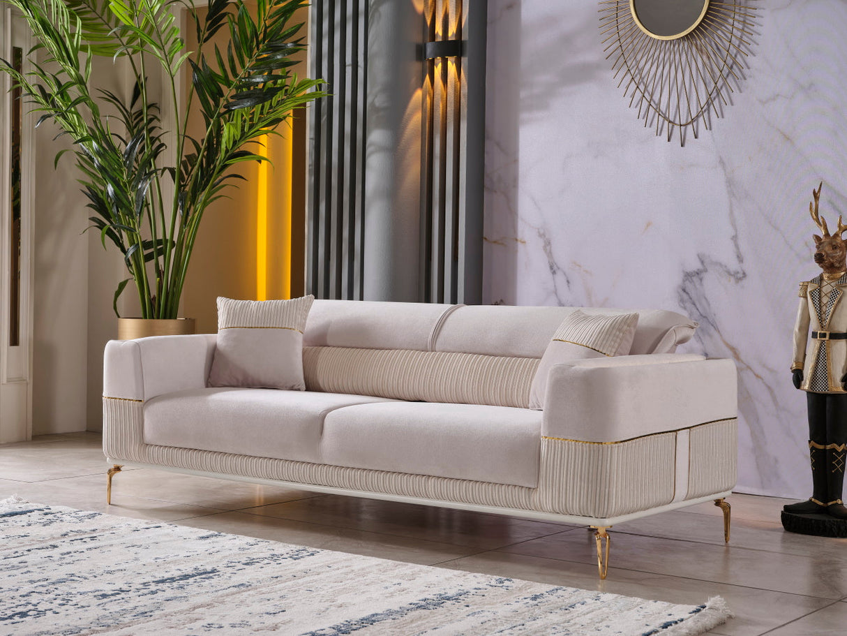 Berlin Beige 3-pieces (Sofa & Loveseat & Chair)Livingroom Set by Furnia at Eve Furniture