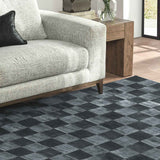 Berlin Check Ink Blue Rug by Classic Home at Eve Furniture