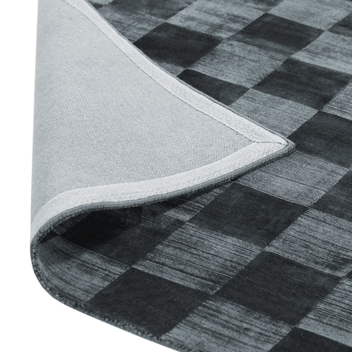 Berlin Check Ink Blue Rug by Classic Home at Eve Furniture