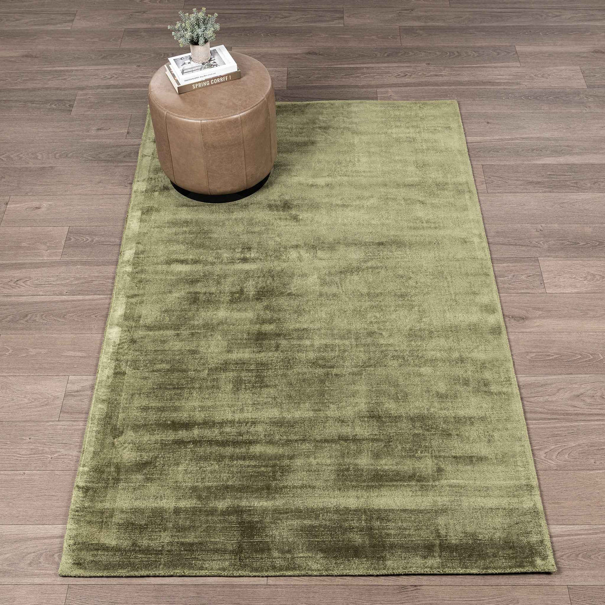 Berlin Olive Green Distressed Rug by Classic Home at Eve Furniture