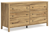 Bermacy Full Panel Headboard with Dresser and Nightstand in Light Brown by Ashley at Eve Furniture