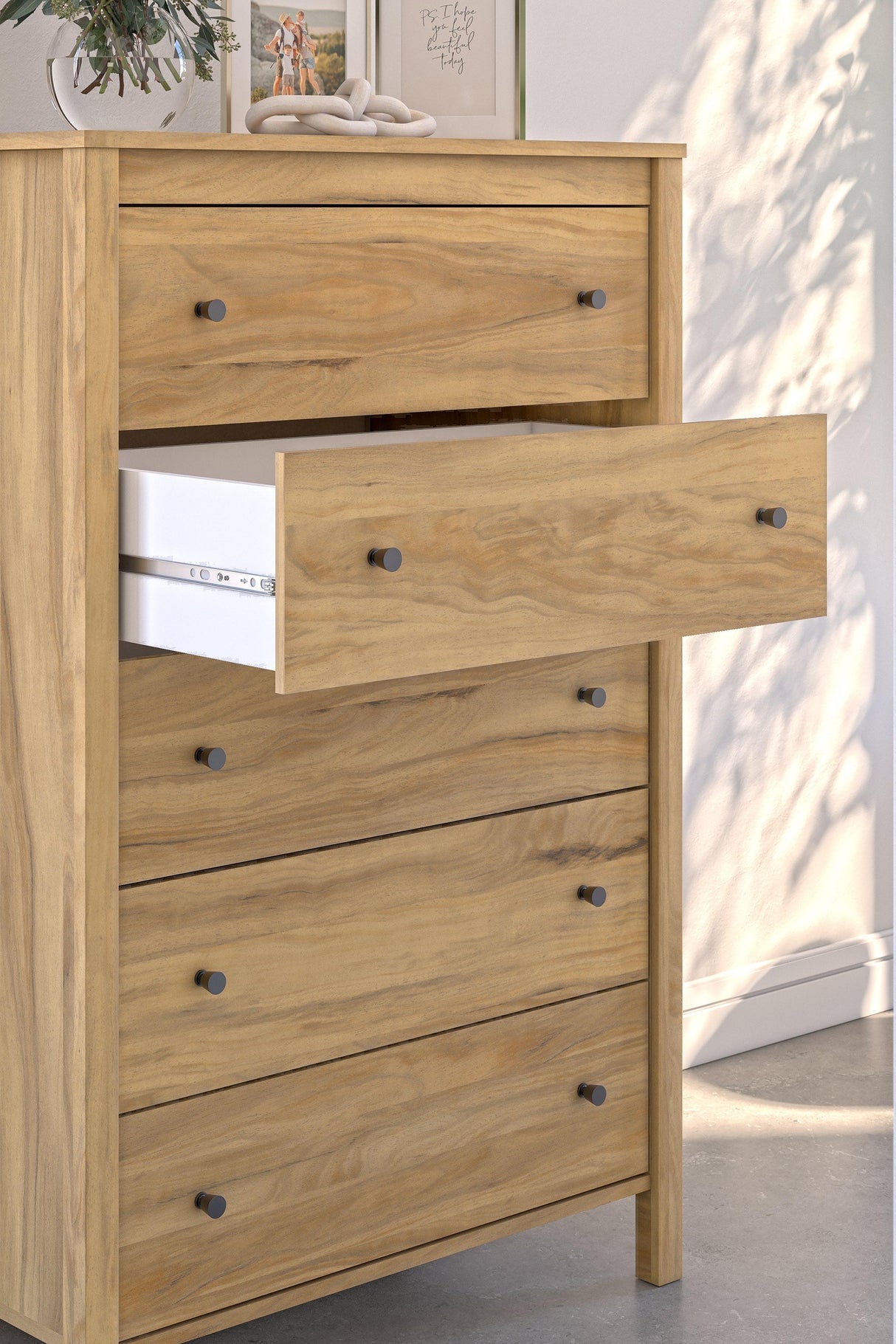 Bermacy Light Brown Chest of Drawers by Ashley at Eve Furniture