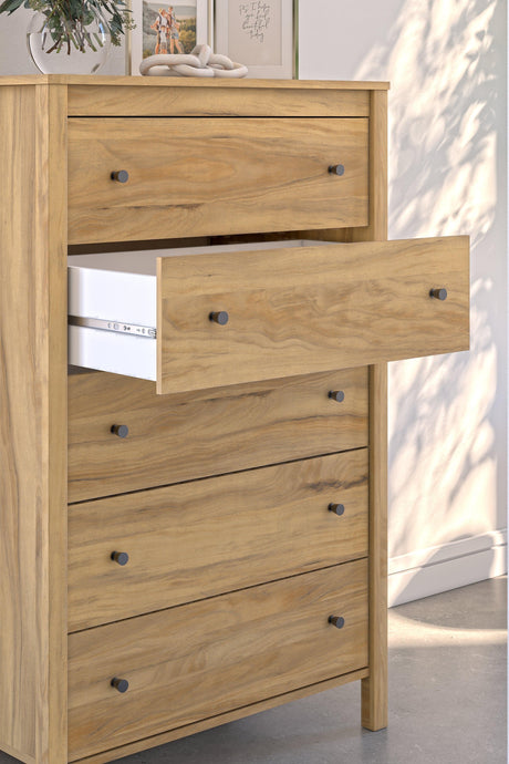 Bermacy Light Brown Chest of Drawers by Ashley at Eve Furniture