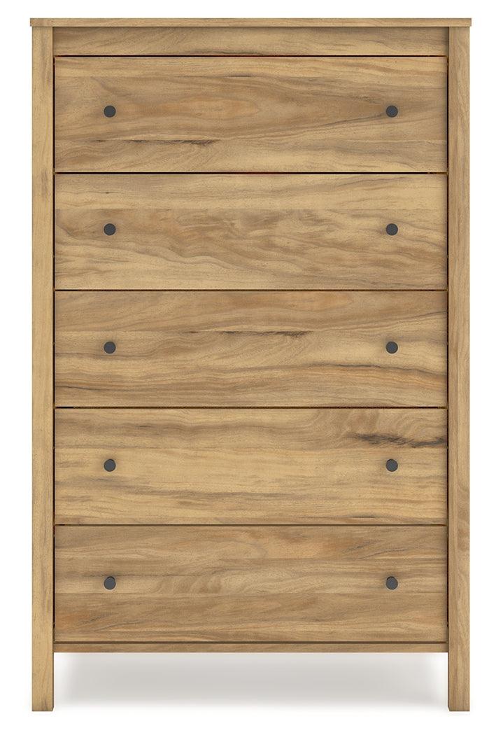 Bermacy Light Brown Chest of Drawers by Ashley at Eve Furniture