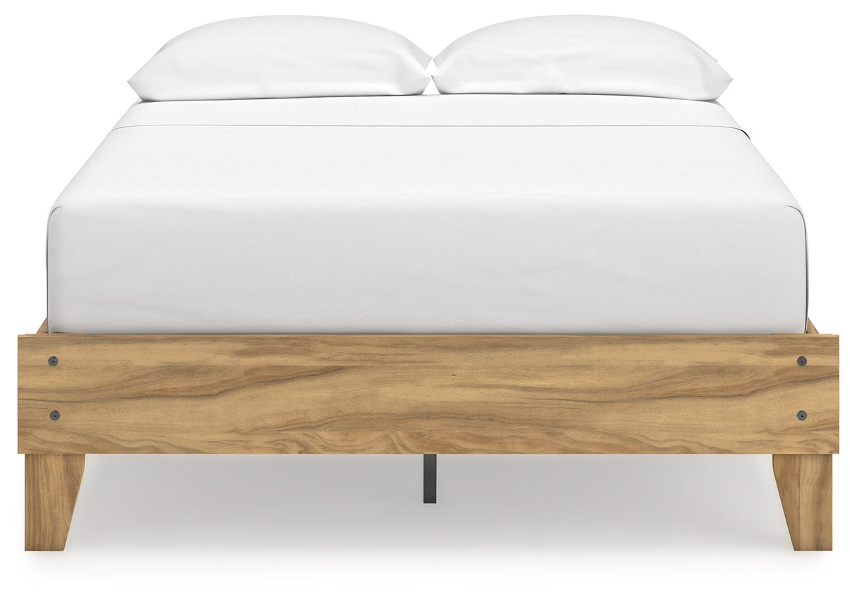 Bermacy Light Brown Full Platform Base Bed by Ashley at Eve Furniture