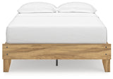 Bermacy Light Brown Full Platform Base Bed by Ashley at Eve Furniture