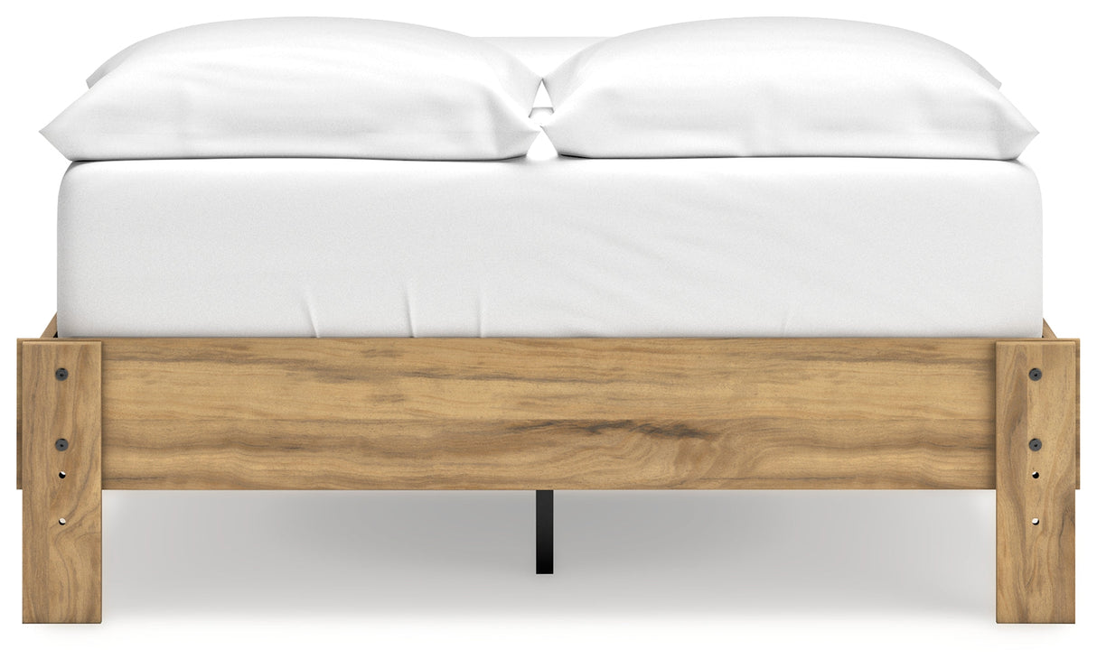Bermacy Light Brown Full Platform Base Bed by Ashley at Eve Furniture