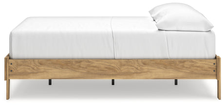 Bermacy Light Brown Full Platform Base Bed by Ashley at Eve Furniture