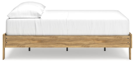 Bermacy Light Brown Full Platform Base Bed by Ashley at Eve Furniture