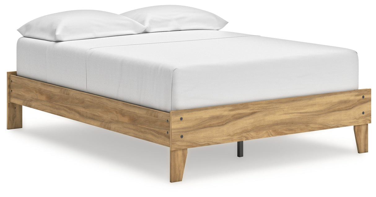 Bermacy Light Brown Full Platform Bed