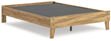 Bermacy Light Brown Full Platform Bed