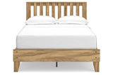 Bermacy Light Brown Full Slat Platform Bed by Ashley at Eve Furniture