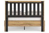Bermacy Light Brown Full Slat Platform Bed by Ashley at Eve Furniture