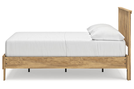 Bermacy Light Brown Full Slat Platform Bed by Ashley at Eve Furniture