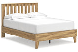 Bermacy Light Brown Full Slat Platform Bed by Ashley at Eve Furniture