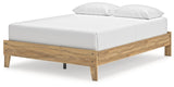Bermacy Light Brown Queen Platform Base Bed by Ashley at Eve Furniture