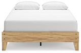 Bermacy Light Brown Queen Platform Base Bed by Ashley at Eve Furniture