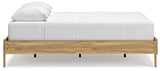 Bermacy Light Brown Queen Platform Base Bed by Ashley at Eve Furniture