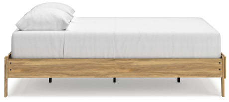 Bermacy Light Brown Queen Platform Base Bed by Ashley at Eve Furniture