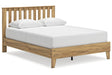Bermacy Light Brown Queen Slat Platform Bed by Ashley at Eve Furniture