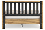 Bermacy Light Brown Queen Slat Platform Bed by Ashley at Eve Furniture