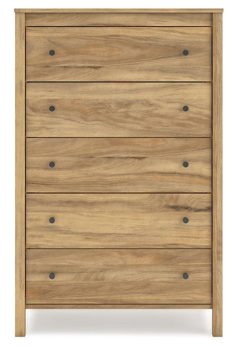 Bermacy Light Brown Chest of Drawers by Ashley at Eve Furniture