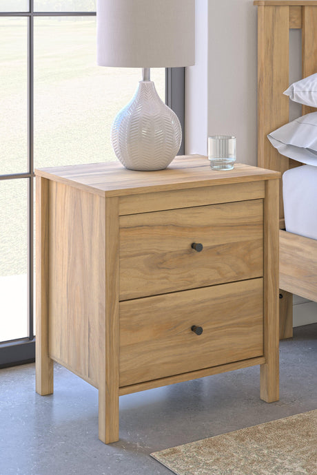 Bermacy Light Brown Nightstand by Ashley at Eve Furniture