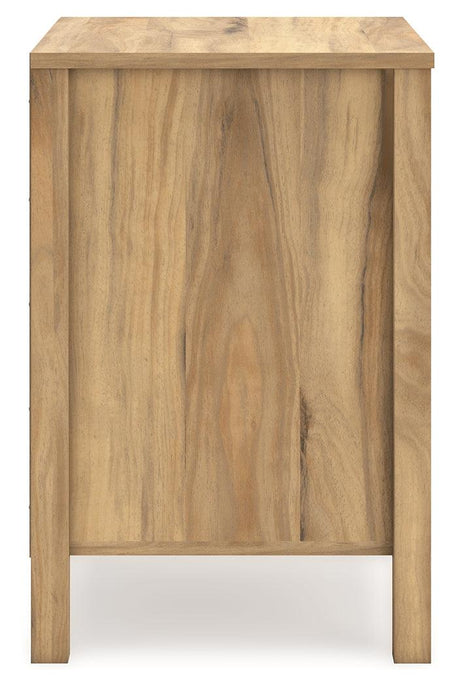 Bermacy Light Brown Nightstand by Ashley at Eve Furniture