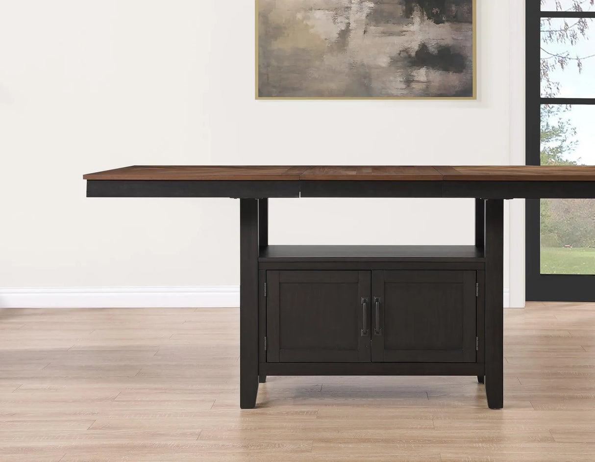 Bermuda 60-80″ Storage Counter Table with 20″ Leaf by Steve Silver at Eve Furniture