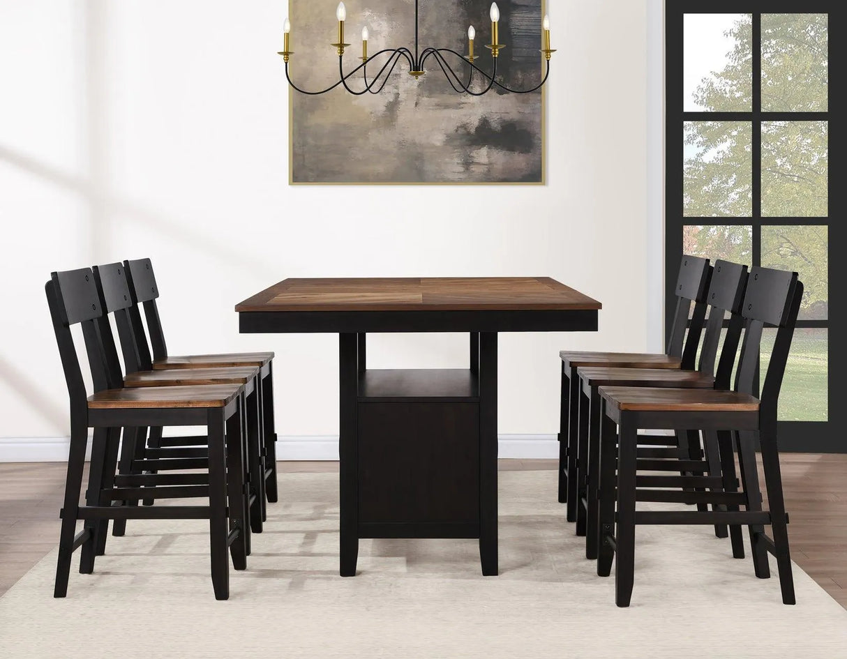 Bermuda 60-80″ Storage Counter Table with 20″ Leaf by Steve Silver at Eve Furniture