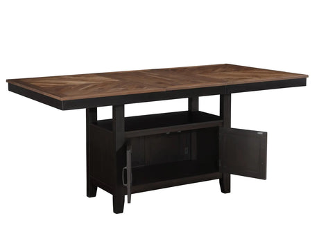Bermuda Black/Dark Acacia Counter Height Dining Set by Steve Silver at Eve Furniture