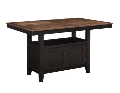 Bermuda Black/Dark Acacia Counter Height Dining Set by Steve Silver at Eve Furniture