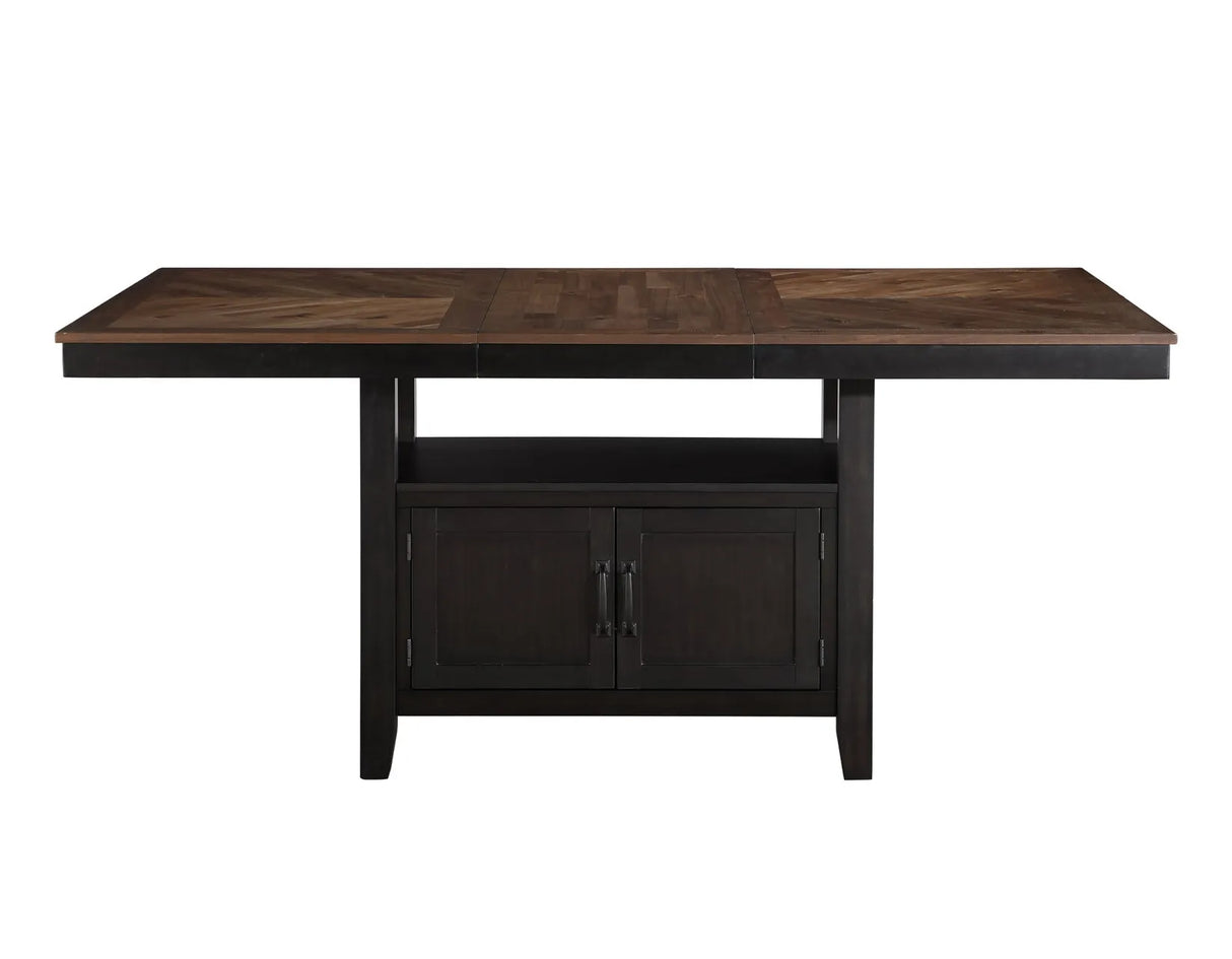 Bermuda Black/Dark Acacia Counter Height Dining Set by Steve Silver at Eve Furniture