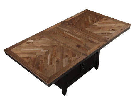 Bermuda Black/Dark Acacia Counter Height Dining Set by Steve Silver at Eve Furniture
