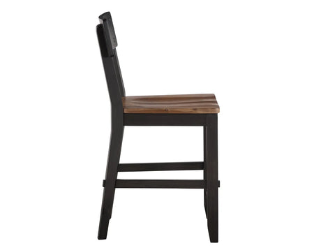 Bermuda Black/Dark Acacia Counter Height Dining Set by Steve Silver at Eve Furniture