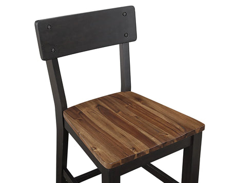 Bermuda Black/Dark Acacia Counter Height Dining Set by Steve Silver at Eve Furniture