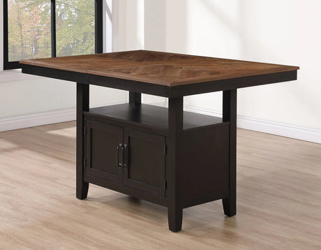 Bermuda Black/Dark Acacia Counter Height Dining Set by Steve Silver at Eve Furniture