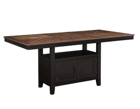 Bermuda Black/Dark Acacia Counter Height Dining Set by Steve Silver at Eve Furniture