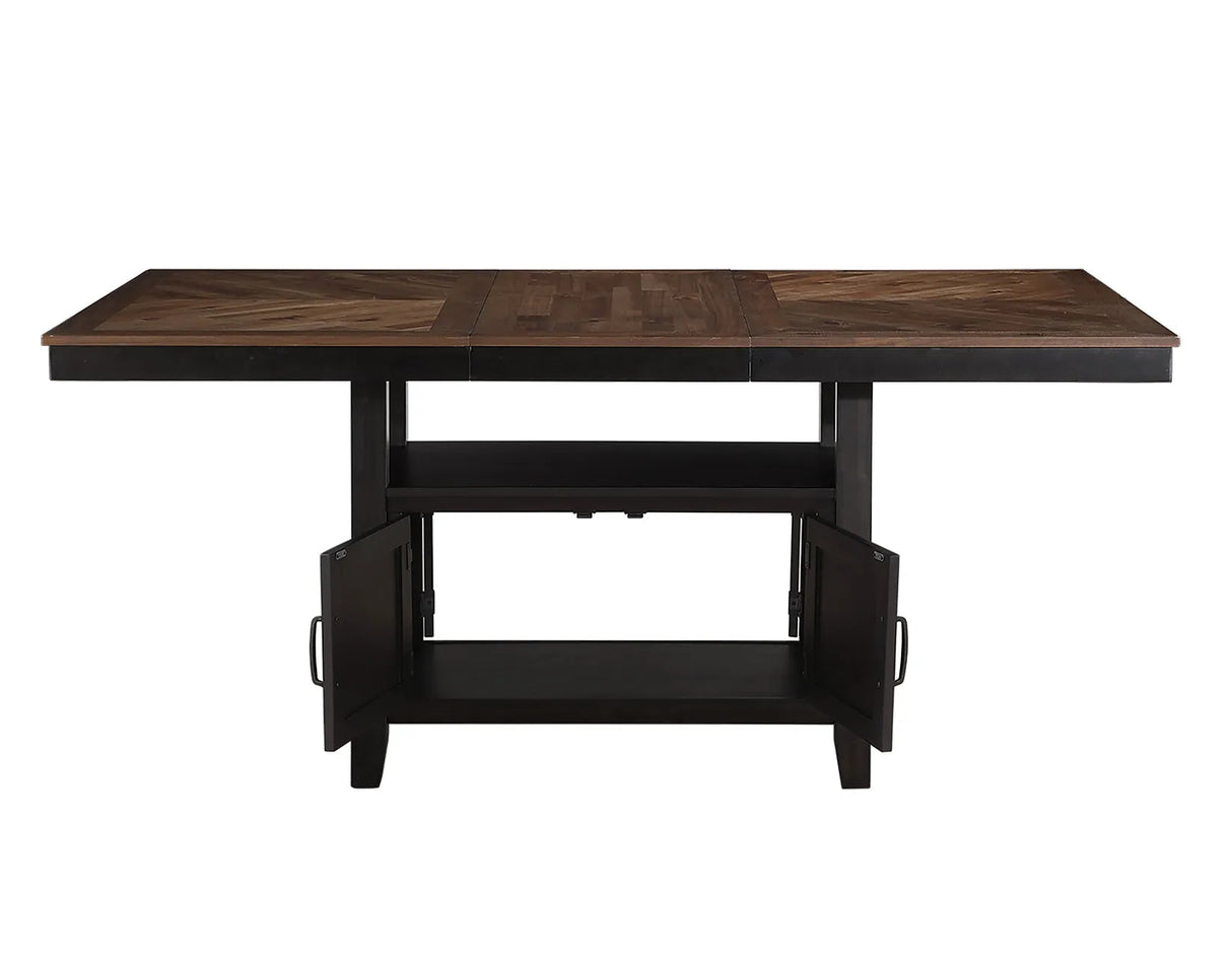 Bermuda Black/Dark Acacia Counter Height Dining Set by Steve Silver at Eve Furniture