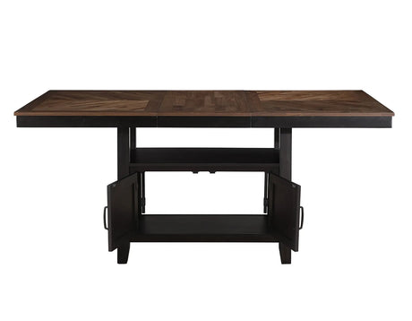 Bermuda Black/Dark Acacia Counter Height Dining Set by Steve Silver at Eve Furniture