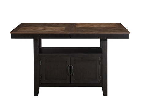Bermuda Black/Dark Acacia Counter Height Dining Set by Steve Silver at Eve Furniture
