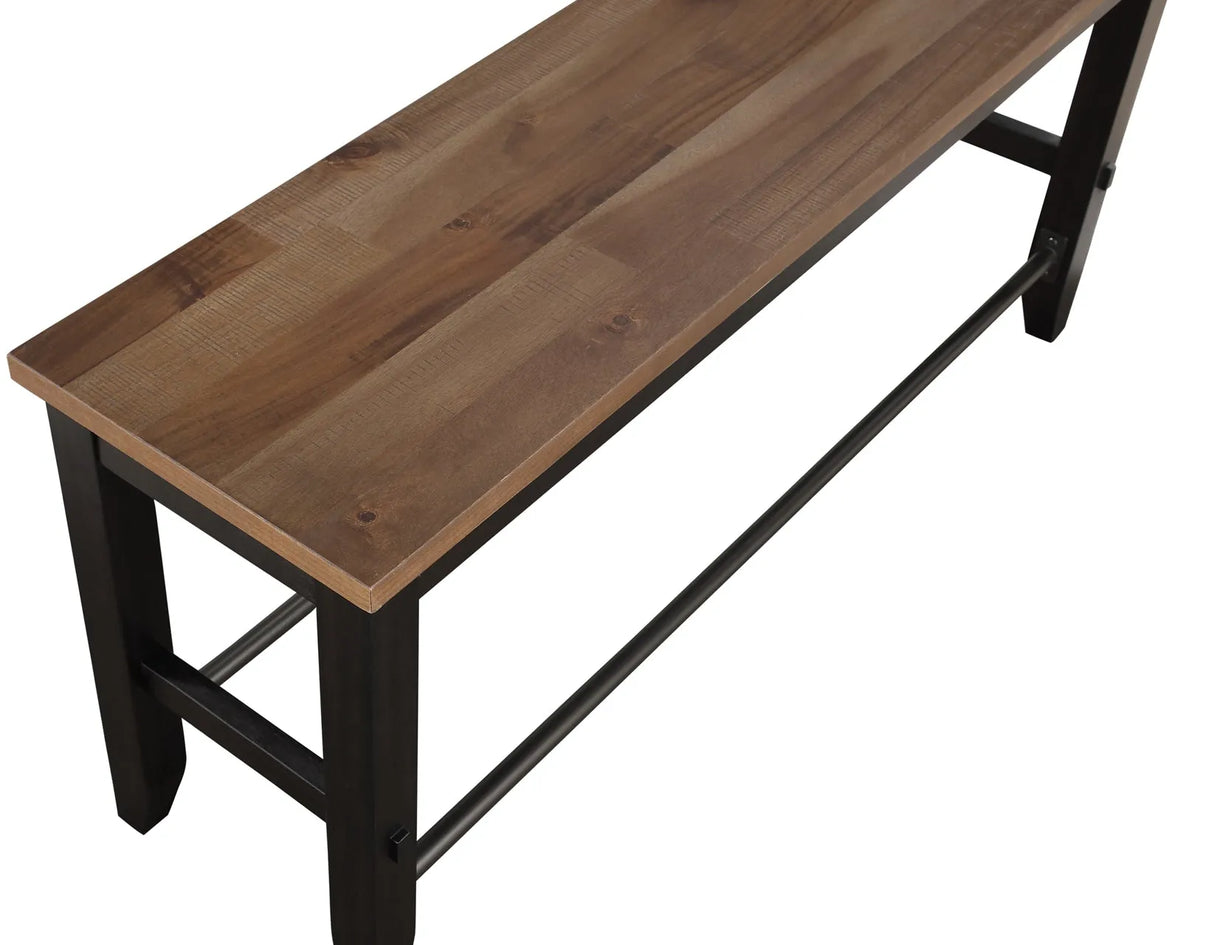 Bermuda Black/Dark Acacia Counter Height Dining Set by Steve Silver at Eve Furniture